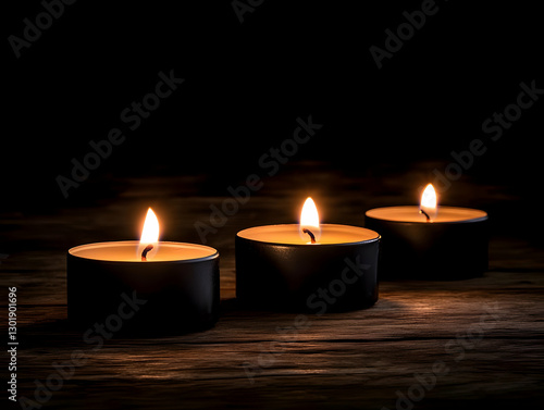 Photo Three Burning Candles...