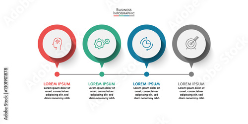 Business data visualization. timeline infographic icons designed for abstract background template