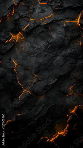 Dark Rock Background with O...