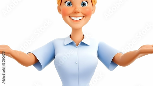 3D Illustration - Happy Wom...