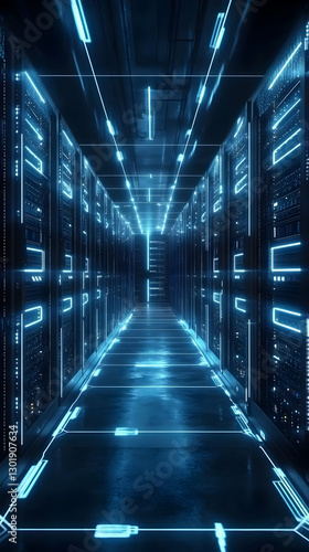 3D Render Server Room Techn...
