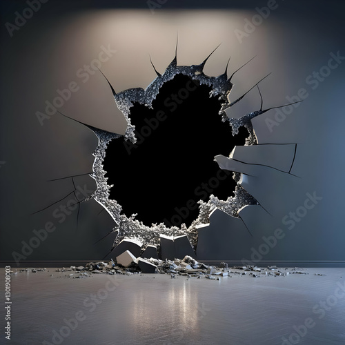 3D Illustration of Broken W...