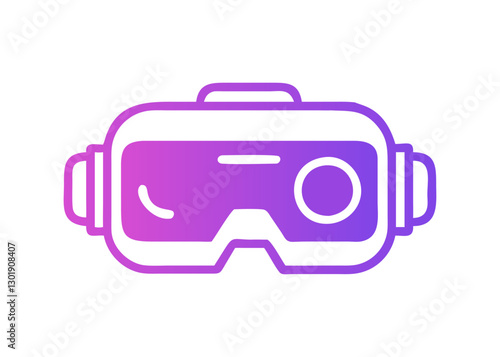Virtual reality icon. Augmented reality icon. VR headset symbol. VR goggles icon. AR vision icon. vr headset icon. ar googles icon. Isolated.