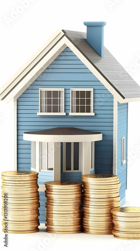 3D Illustration House Mortg...
