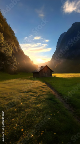 Illustration of Serene Sunr...