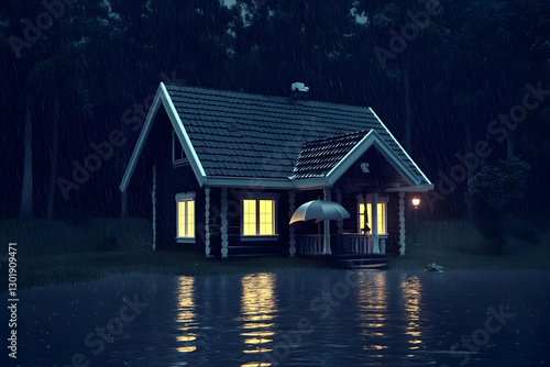Illustration - Cozy Cabin i...