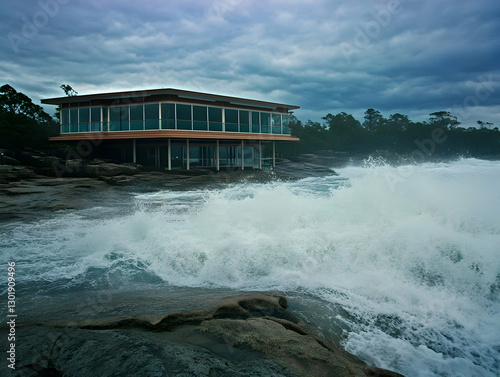 Photo Coastal House Ocean W...