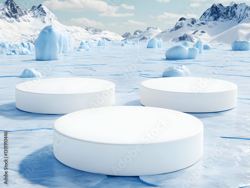 3D Illustration Ice Landsca...