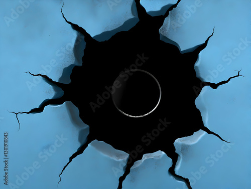 3D Illustration Cracked Sur...
