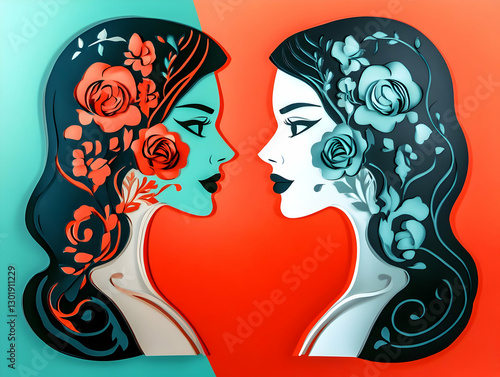 3D Illustration - Floral Wo...