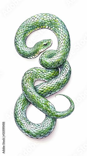 Green Snake Illustration - ...