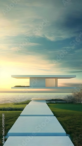 3D Illustration Modern Arch...