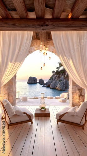 3D Illustration Tranquil Co...
