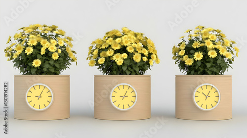 3D Illustration - Yellow Fl...
