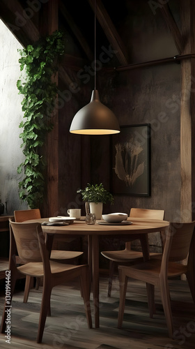 3D Illustration Dining Room...