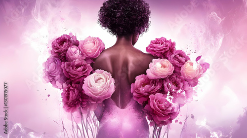 Illustration Pink Roses, Wo...