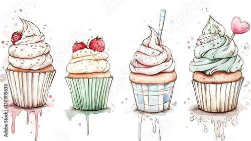 Illustration of Four Waterc...
