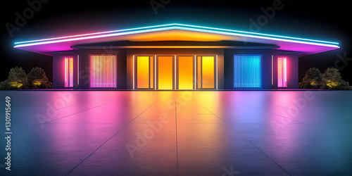 3D Illustration- Neon-Lit B...