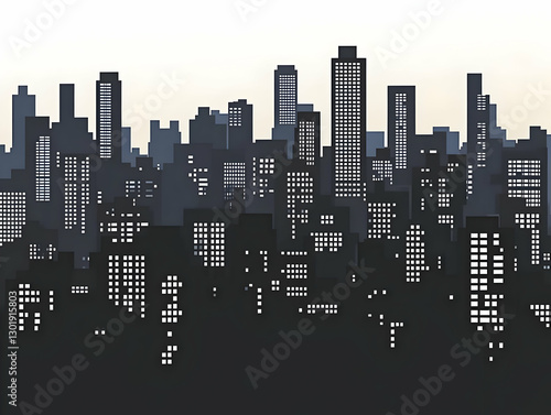 Illustration Cityscape, Bui...