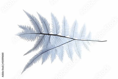 3D Illustration Silver Fern...