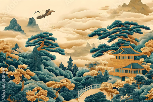 Illustration Serene Landsca...