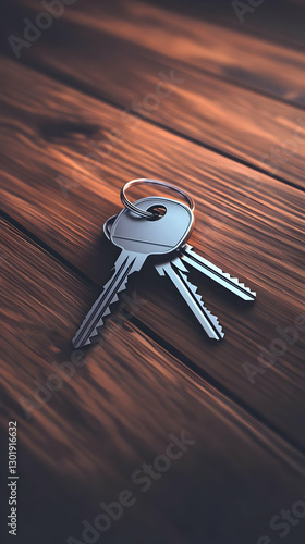 3D Illustration Keys on Woo...