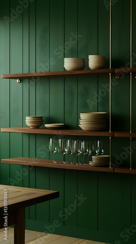 3D Illustration Green Kitch...