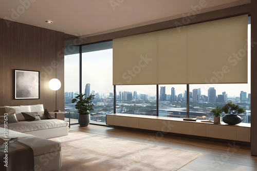3D Illustration Modern Bedr...