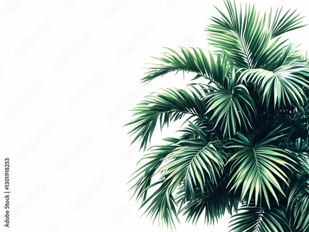 Naklejka premium Photo Tropical Palm Leaves Green Nature Summer