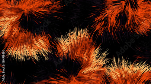 Illustration Orange Fur Tex...