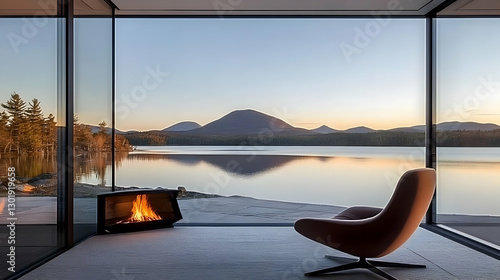 Photo Modern Lakeside Retre...