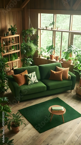 Photo Green Sofa Houseplant...