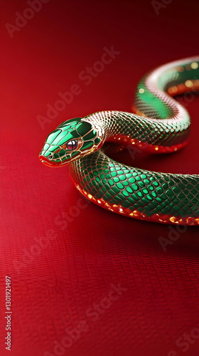 3D Illustration Green and G...