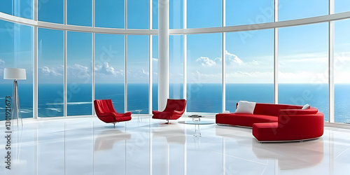 3D Illustration, Luxury Oce...