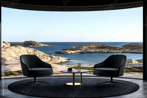 3D Illustration Coastal Hom...