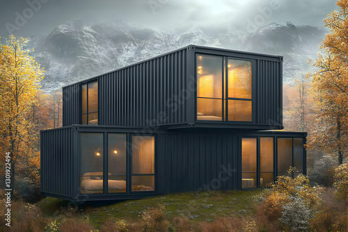 3D Illustration Modern Cont...