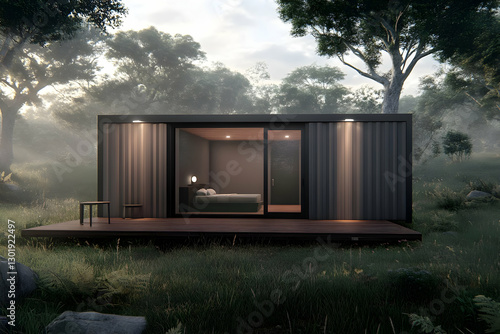 3D Illustration Modern Cont...