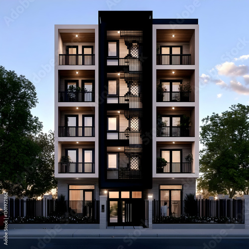3D Illustration Modern Apar...