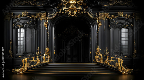 3D Illustration- Black and ...