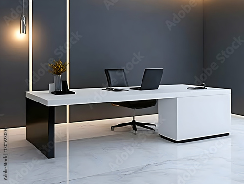 3D Illustration Modern Offi...