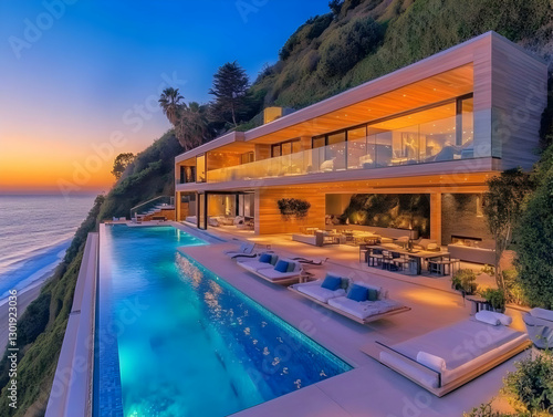 Luxury Cliffside Villa Phot...
