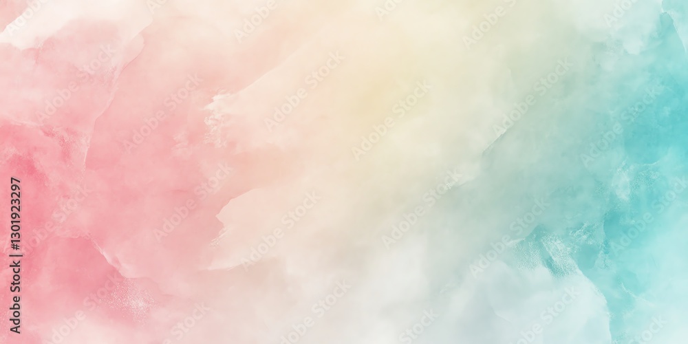 Soft Pastel Watercolor Background Blending Gentle Hues of Pink, Yellow, and Teal in an Abstract Artistic Display Soft Pastel Watercolor Background Blending Gentle Hues of Pink, Yellow, and Teal in an Abstract Artistic Display