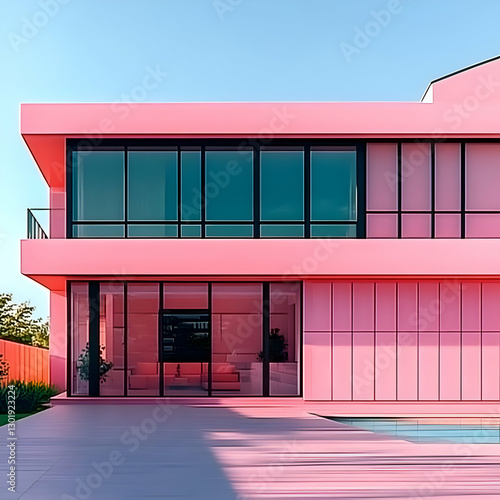 3D Illustration Pink Modern...