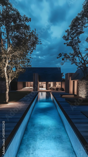 Illustration Modern House w...