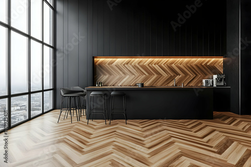 3D Illustration Modern Kitc...