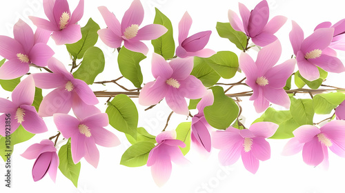 Illustration Pink Magnolia ...