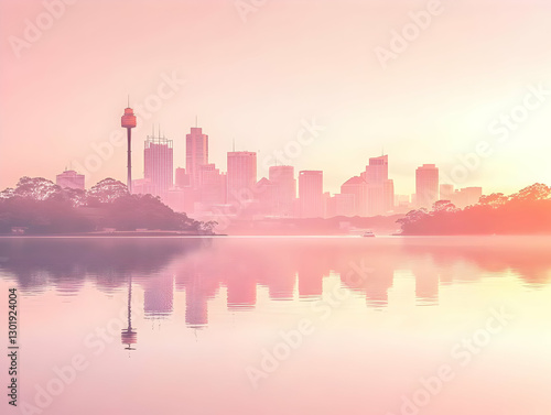 Photo - Pastel Cityscape Su...