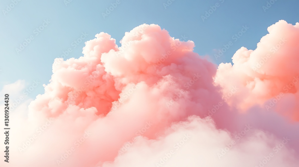 Colorful Fluffy Clouds Fill the Sky at Sunset, Casting a Warm Glow Over the Horizon Colorful Fluffy Clouds Fill the Sky at Sunset, Casting a Warm Glow Over the Horizon