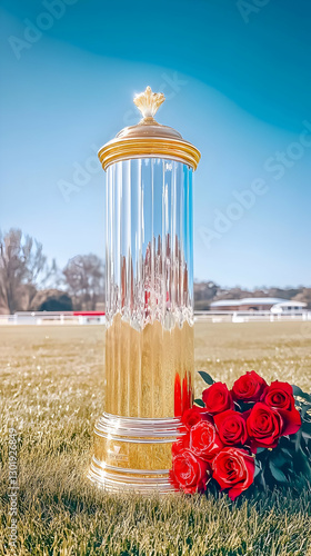 Photo Award Trophy, Red Ros...