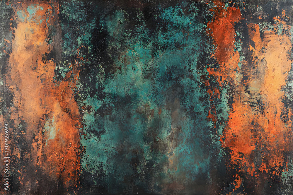 Rusty Metal Texture Background – Weathered Industrial Surface with Blue and Orange Oxidation Rusty Metal Texture Background – Weathered Industrial Surface with Blue and Orange Oxidation